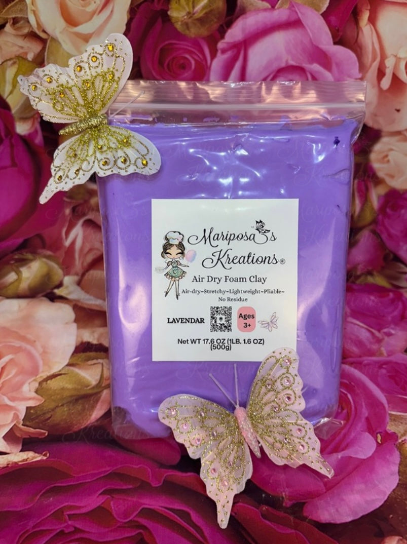 Lavender Air Dry Foam Clay 500 grams