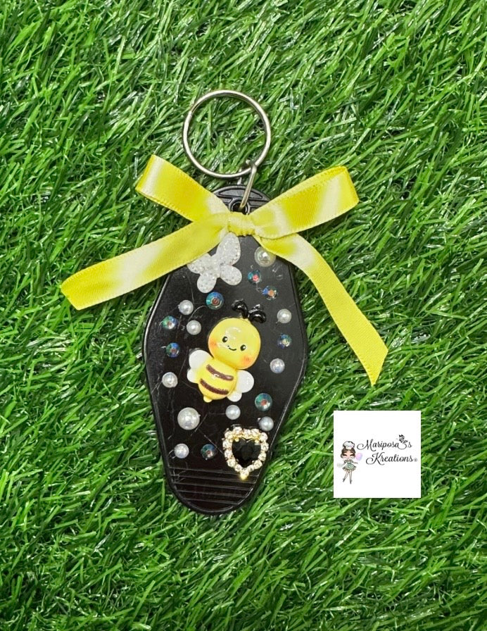 Bumble Bee Motel Keychain