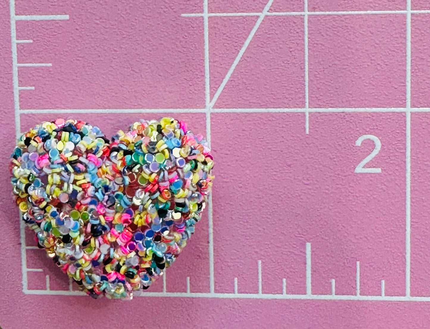 Dark Multi-Color Glitter Hearts