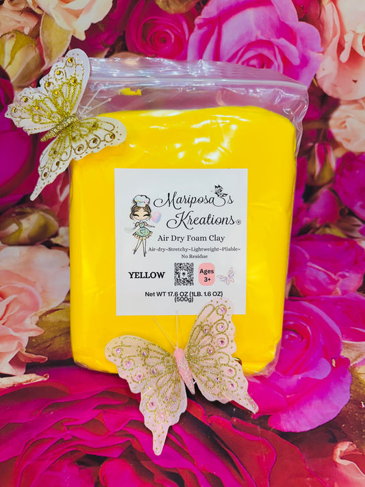 Yellow Air Dry Foam Clay 500 grams
