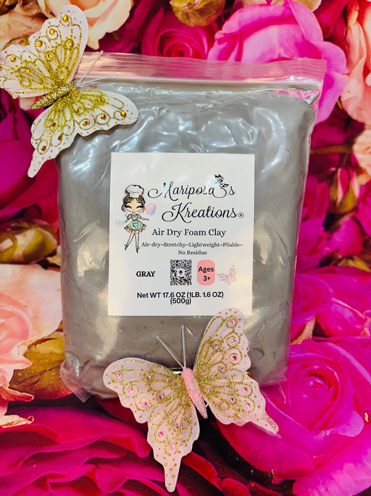 Gray Air Dry Foam Clay
