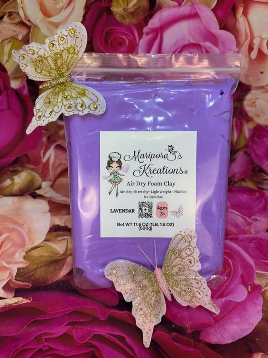 Lavender Air Dry Foam Clay 500 grams