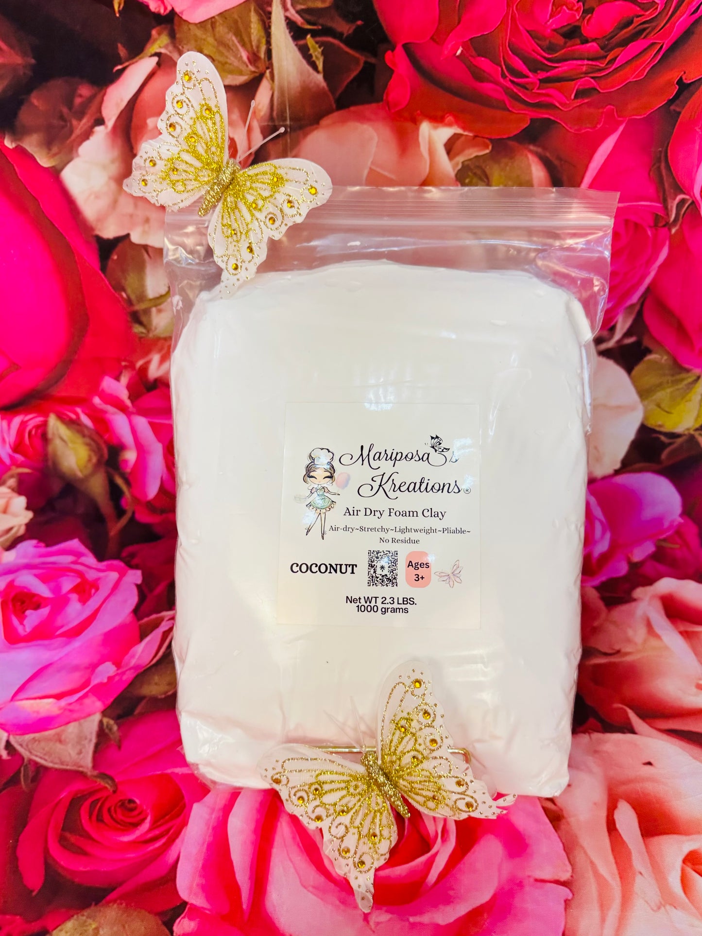 Coconut Air Dry Foam Clay 1000 grams