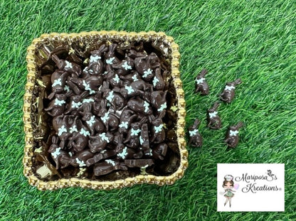 Fake Chocolate Bunny Cabachons Mint