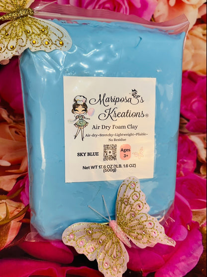 Sky Blue Air Dry Foam Clay 500 grams