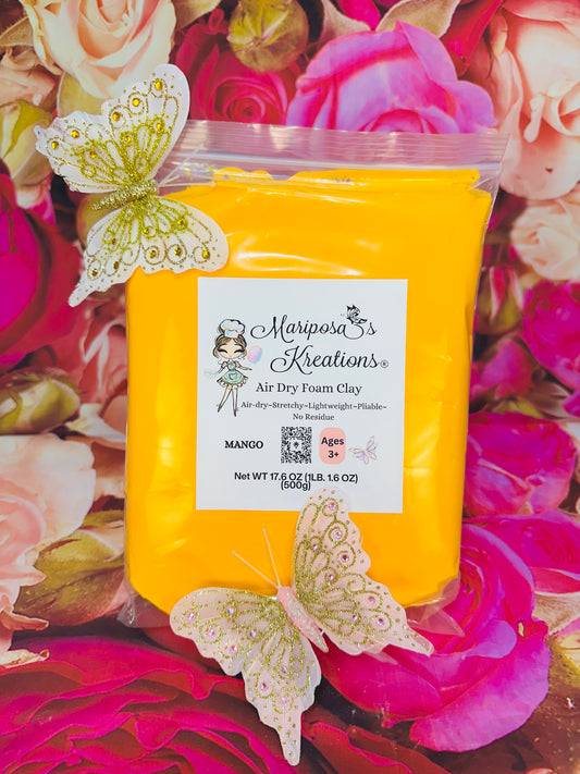 Mango Air Dry Foam Clay 500 grams