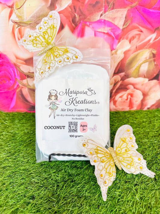 Coconut Air Dry Foam Clay 100 grams