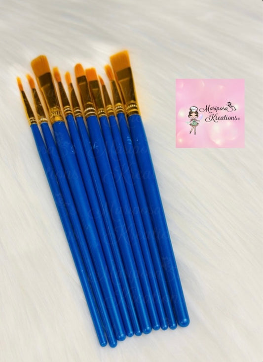 Blue Paint Brush Set
