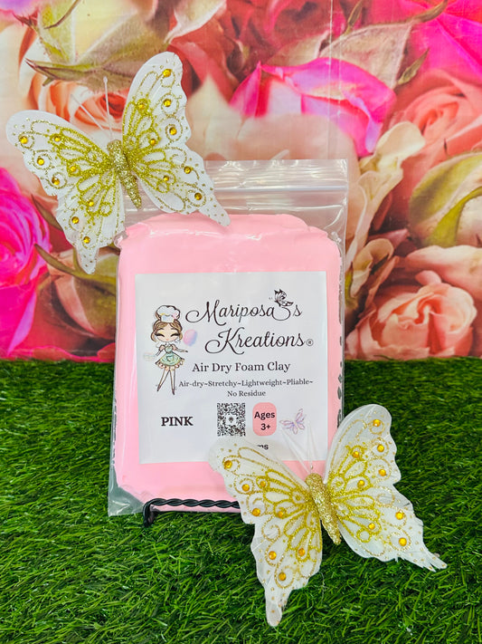 Pink Air Dry Foam Clay 100 grams