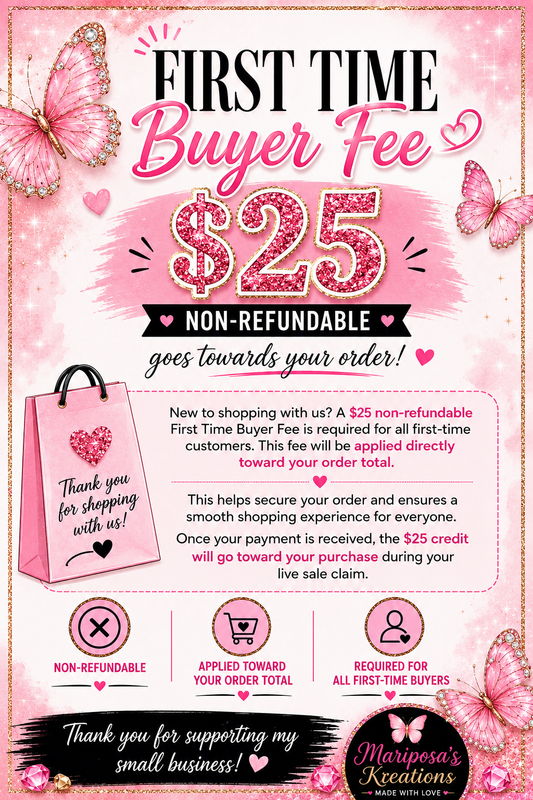 First Time Buyer Fee - LIVE Sales