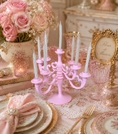 Vintage Glam Candelabra cake topper