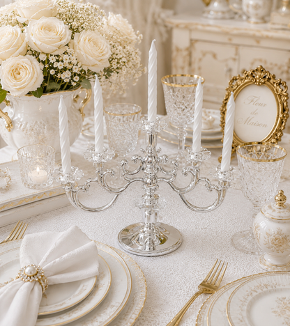 Vintage Glam Candelabra cake topper