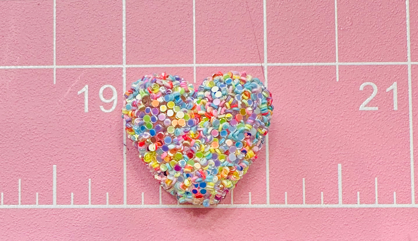 Light Multi Color Glitter Hearts