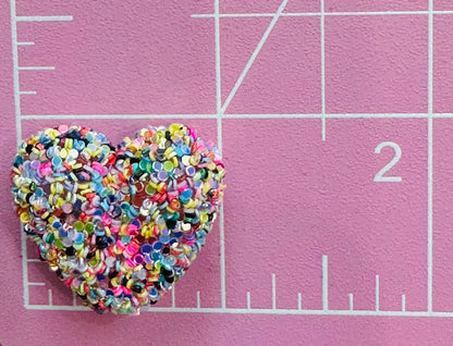 Dark Multi-Color Glitter Hearts